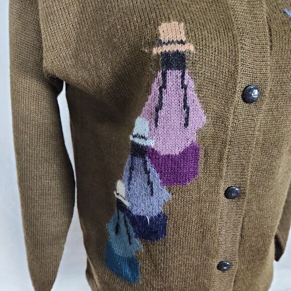 Vtg Loreto Peruvian Baby Alpaca Wool Cardigan Sweater Women Small - Picture 4 of 10
